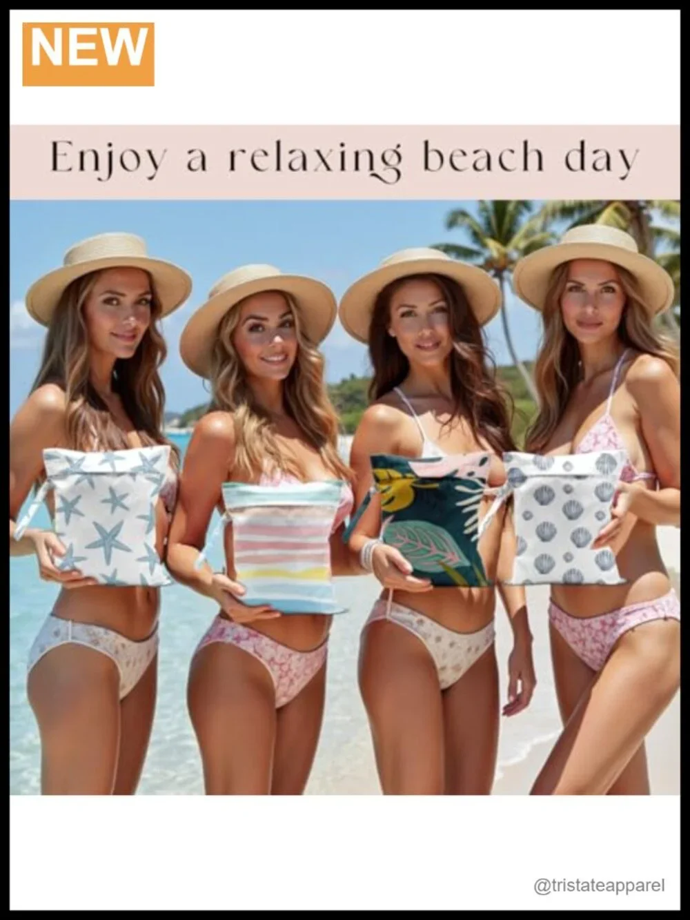 4 Pack Waterproof Wet Bag for Swimsuits Travel Beach Laundry